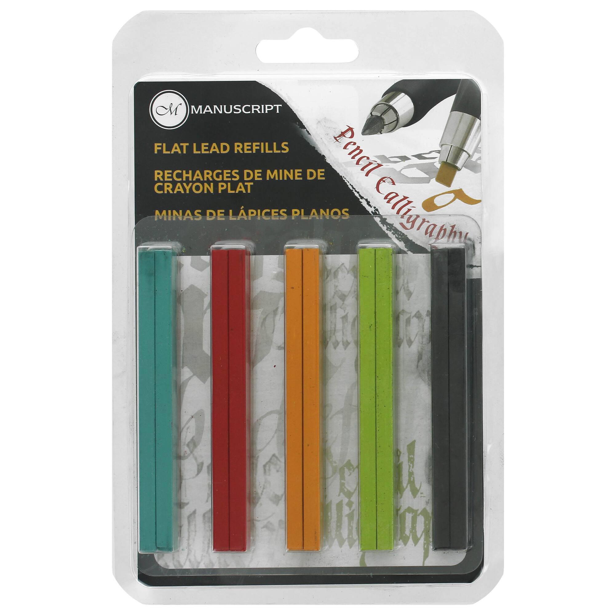 Manuscript Flat Lead Mixed Color Refill Set